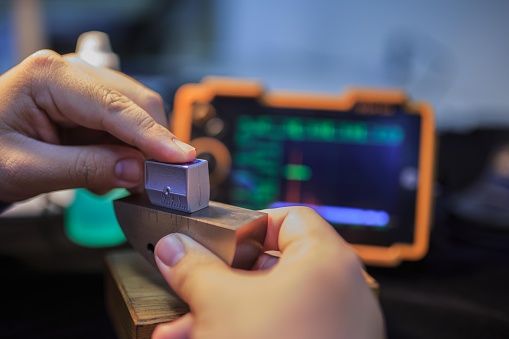 ultrasonic-probe-calibration-on-reference-block