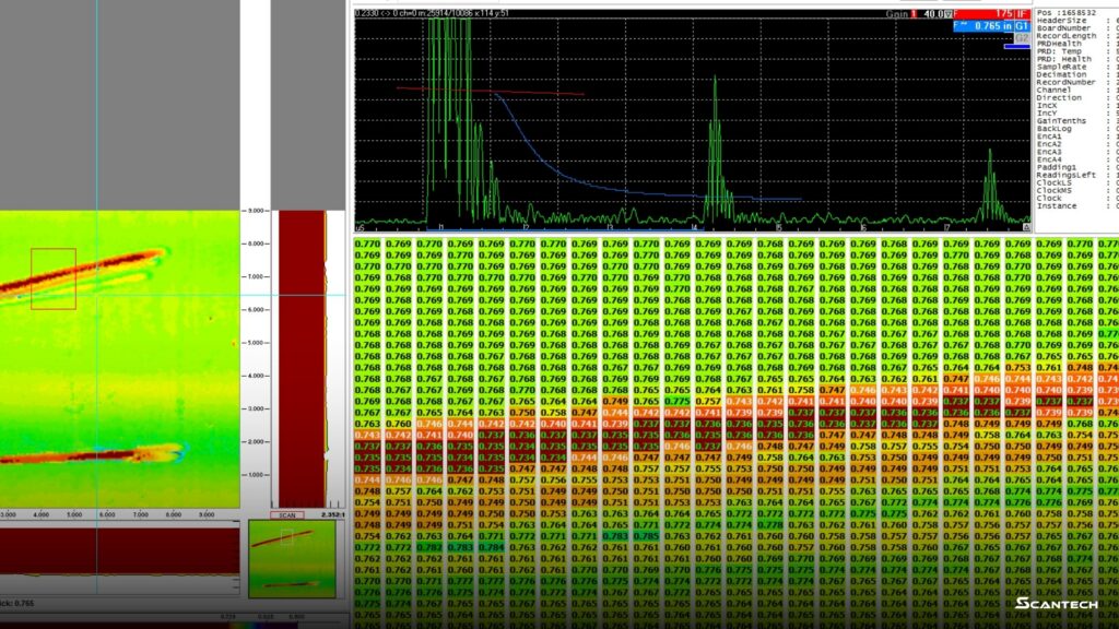 high-quality non-destructive testing data on a digital screen to reduce re-scans